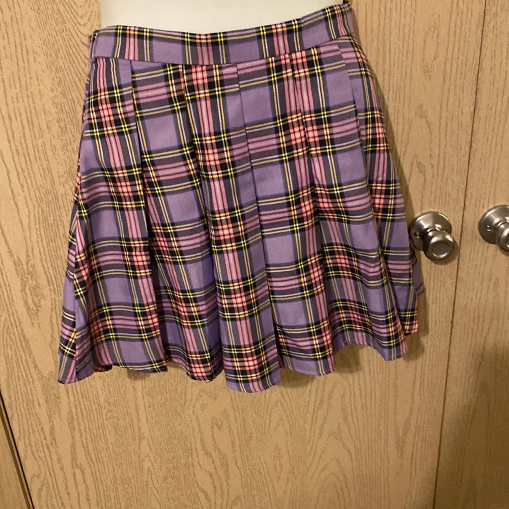 Cute xl purple school girl Shein skirt mini plaid